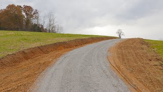 Building a LowCost Gravel Road For the Homestead [upl. by Ahsenak]