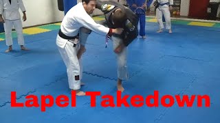 Takedown from lapel grip break  Emerson Souza  Long Island Brazilian Jiu Jitsu and MMA [upl. by Foley]