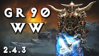 GR90 Barbarian  Whirlwind 243  Diablo 3 PTR [upl. by Snashall]