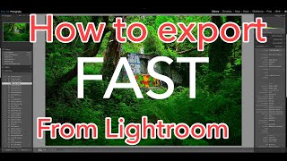 How to export fast from lightroom [upl. by Airegin580]