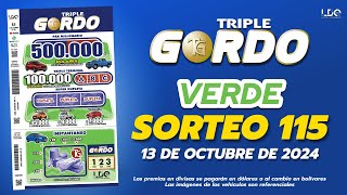 SORTEO TRIPLE GORDO 115 [upl. by Absa]