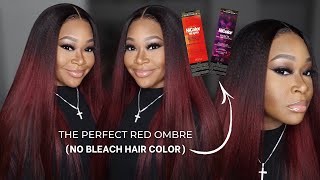 Perfect Burgundy Ombré Hair Color  No Bleach Hair Color Using L’Oréal HiColor Magenta  Dolce Mateo [upl. by Knitter]