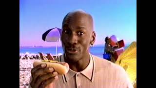 Retro Ball Park Franks Hot Dog Commercial 90s Michael Jordan [upl. by Chow]