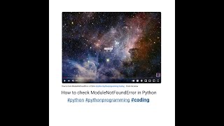 How to check ModuleNotFoundError in Python python pythonprogramming coding  Check link below [upl. by Hilarius]