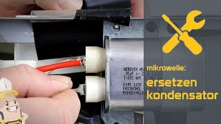 Ersetzen des Kondensators Ihrer Mikrowelle  Das Ersatzteilecenterde Verfahren [upl. by Ekoorb]