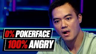 0 Pokerface 100 Angry Moments ♠️ PokerStars [upl. by Anerom]