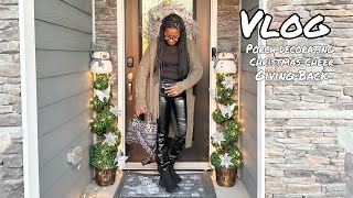 VLOG CHRISTMAS PORCH DECOR 2023 FINDING CHRISTMAS CHEER GIVING BACK TIDELOCKER [upl. by Olecram]