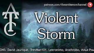 RPG  DampD Ambience  Violent Storm wind thunder rain 1 hour version [upl. by Howlan535]