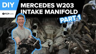 Mercedes W203 Intake Manifold Replacement DIY 20052012 Mercedes M272 Swirl Flap Repair  Part 1 [upl. by Aicirtan447]