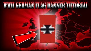 Minecraft Banner tutorial  How to make a WWII German Flag Banner [upl. by Isnam821]