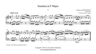 Beethoven  Sonatina in F Major Anh 5 12 [upl. by Lepp]