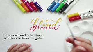 Learn How to Blend with Ecoline Brush Pen Markers [upl. by Coh]