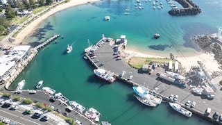 wollongong  beach  lighthouse  lookout  4k Drone Footage [upl. by Cthrine]