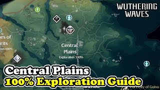 Central Plains 100 Exploration Guide Wuthering Waves Central Plains All Chests amp Collectibles [upl. by Hoisch]