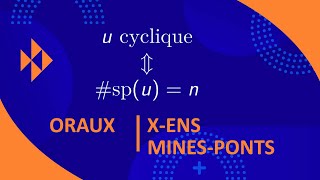 Réduction Endomorphismes cycliques et Valeurs propres deux à deux distinctes [upl. by Lazarus]