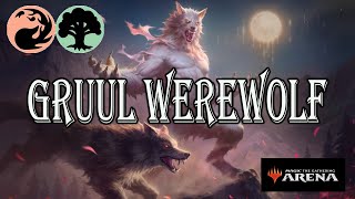 Gruul Werewolf Standard BO3 Deck Gameplay  Crimson VOW MTG Arena [upl. by Newsom573]