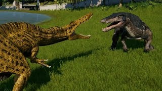 Jurassic World Evolution  Baryonyx vs Suchomimus 1080p 60FPS [upl. by Christmas]