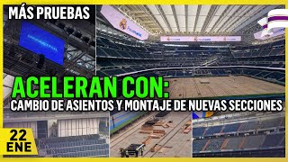 🚨VUELVE LA ACCIÓN⚠️OBRAS del SANTIAGO BERNABÉU 22 Enero 2024 [upl. by Amjan]