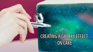 How to create a Galaxy Effect on Cake  A tutorial by Cassie Brown [upl. by Dierolf]