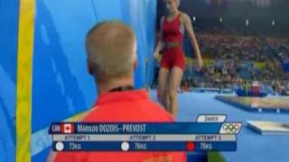 Dozois  Prévost Marilou weightlifting beijing 2008 [upl. by Lohner]