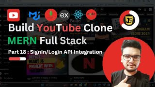 Part 18 SignInLogin API Integration  YouTube Clone using MERN  React JS Project [upl. by Nunciata]