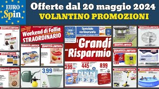 volantino EUROSPIN dal 20 maggio 2024 🟢🔴 i Grandi Del Risparmio 🔥 Offerte Giardino Bricolage Piscina [upl. by Appolonia]