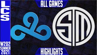 C9 vs TSM Highlights ALL GAMES  LCS Lock In Quarterfinals Spring 2021 W2D2  Team Solomid vs Cloud9 [upl. by Ardyaf78]