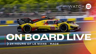 Onboard the 83 LIVE race action at 24H of Le Mans 2024  Ferrari Hypercar Part 2 [upl. by Eibloc]