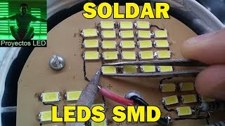 Como soldar led smd reparando lampara de Manuel Domo Electra [upl. by Sul]