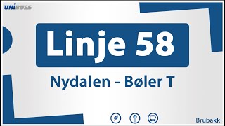 Linje 58 Nydalen  Bøler T [upl. by Lanahtan]