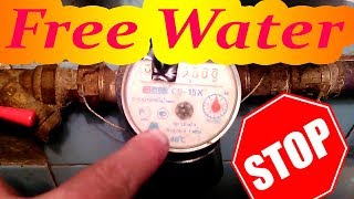 Water meter stop Free water Unlimited water Water meter hack Life hack [upl. by Ahsetan632]