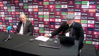 West Ham v Watford  Hodgsons PostMatch Press Conference [upl. by Leavy71]