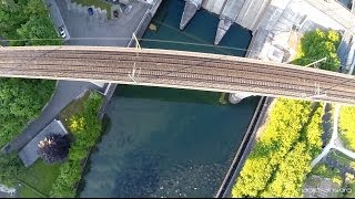 Obere Limmatbrücke Wettingen aus der Luft [upl. by Carole]