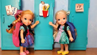 New School year  Elsa amp Anna toddlers are not in the same class  Barbie  new teachers amp students [upl. by Goines696]