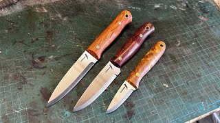 Three finished bushcraft knives and a cool sound from Australia 🇦🇺🦘🦘 [upl. by Cleve]