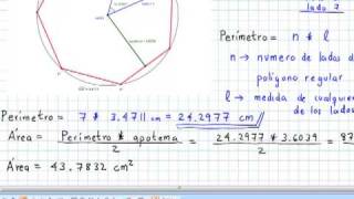 perimetro y area de un heptagono [upl. by Achilles]