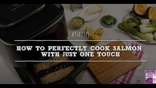 Tfal Easy Fry  How to perfectly cook salmon with just one touch [upl. by Novoj]