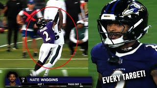 Nate Wiggins EVERY TARGET 🔒 vs Eagles  NFL DEBUT  2024 Preseason Highlights [upl. by Ikila]