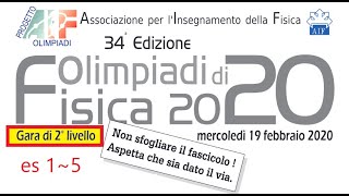 Livello 2 Olimpiadi di Fisica 2020 Parte 1 [upl. by Soraya713]