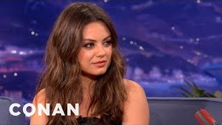 Mila Kunis Has A Badass Stare Of Doom  CONAN on TBS [upl. by Hayikat]