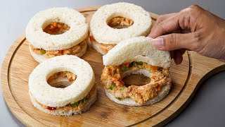 Bread Mayo Donut Recipe  Ramadan Special Recipe  Bread Donut Snacks  Bread Snacks Recipe [upl. by Vedi]