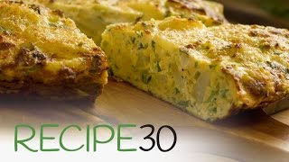 Easy lunch LEEK AND POTATO FRITTATA  By RECIPE30com [upl. by Hachman]