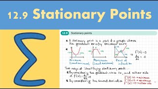 129 Stationary points PURE 1 Chapter 12 Differentiation [upl. by Jameson]