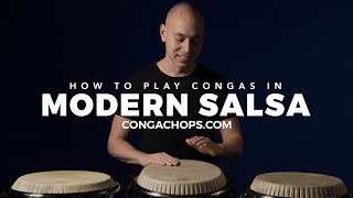 How to Play Congas in Salsa  Modern Salsa  How to Play Conga  Conga Lesson  CongaChopscom [upl. by Aisirtap]