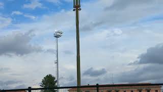 Saronno torna lilluminazione allo stadio Colombo Gianetti [upl. by Ahsinut]