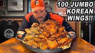 Phillies quotWingturionquot 100 Jumbo Korean Fried Chicken Wings Challenge Was Bigger Than Expected [upl. by Neema]