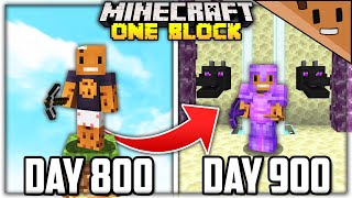 I Spent 900 Days in ONE BLOCK Minecraft… Here’s What Happened [upl. by Farika]