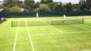 Rafael Nadal practicing at Wimbledon 2012 [upl. by Ecirtap]