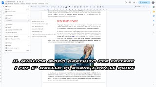 Il miglior modo gratuito per editare i PDF è quello di usare Google Drive [upl. by Birdt805]