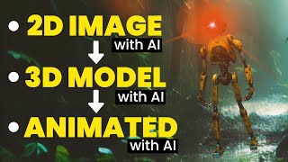 2D Character Image To Full 3D Animation with AI [upl. by Roseanna]